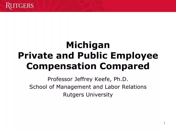 michigan private and public employee compensation compared