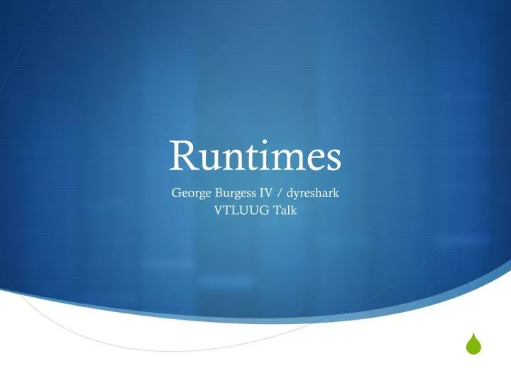 runtimes