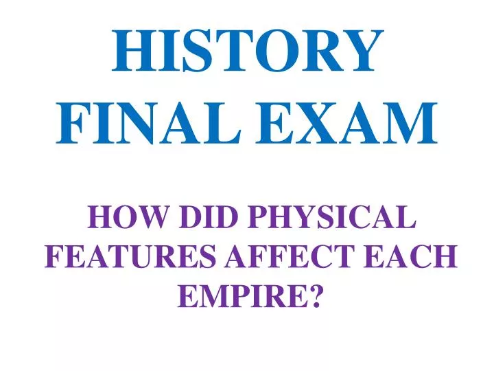 history final exam