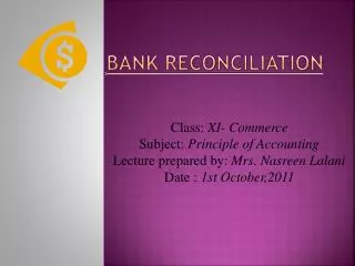 BANK RECONCILIATION