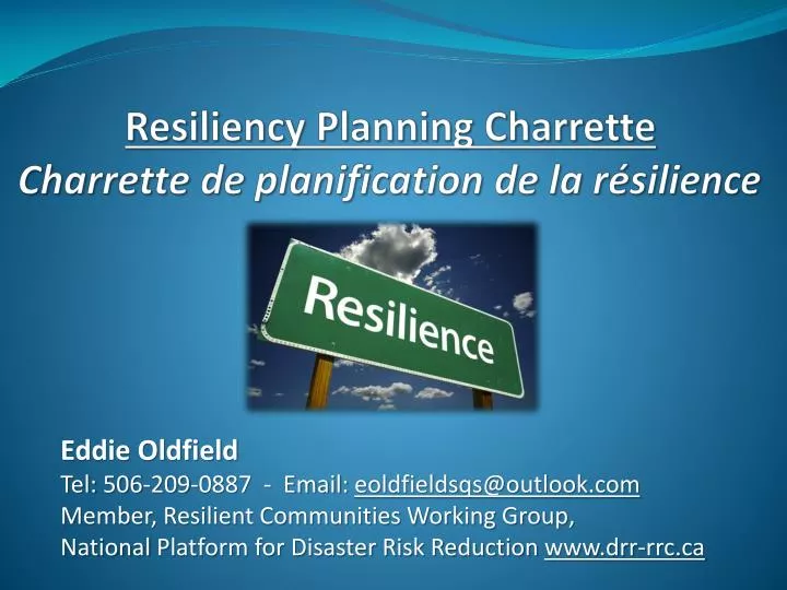 resiliency planning charrette charrette de planification de la r silience