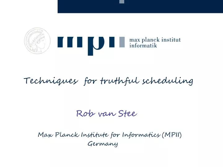 techniques for truthful scheduling