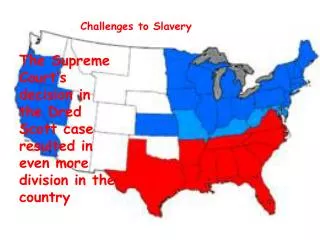 Challenges to Slavery