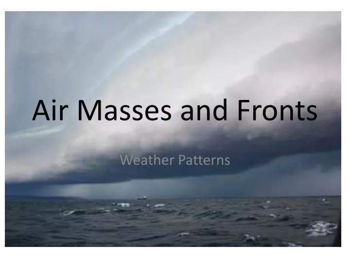 air masses and fronts