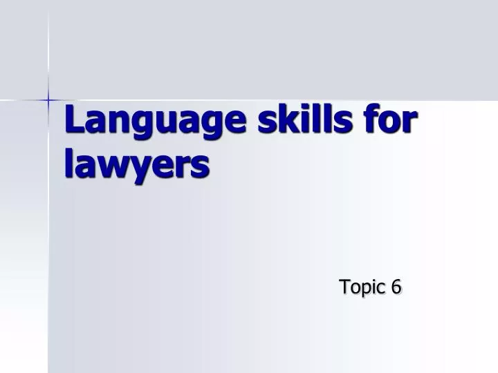 language skills for lawyers