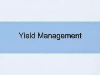 yield management