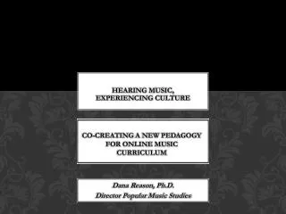 Co-creating a New Pedagogy for Online Music Curriculum