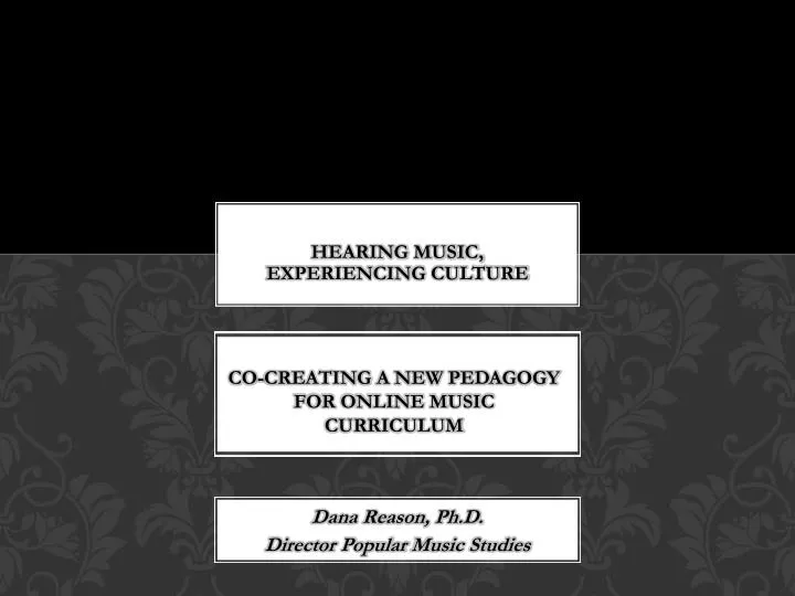 co creating a new pedagogy for online music curriculum