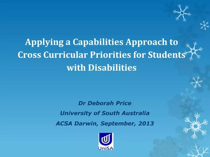 applying a capabilities approach to cross curricular priorities for students with disabilities