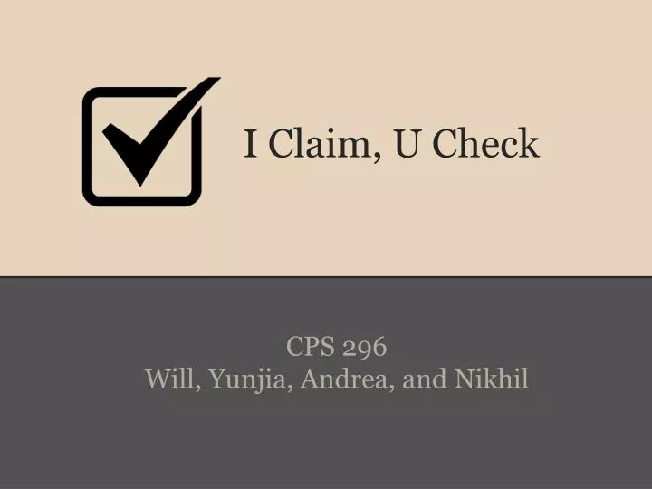i claim u check