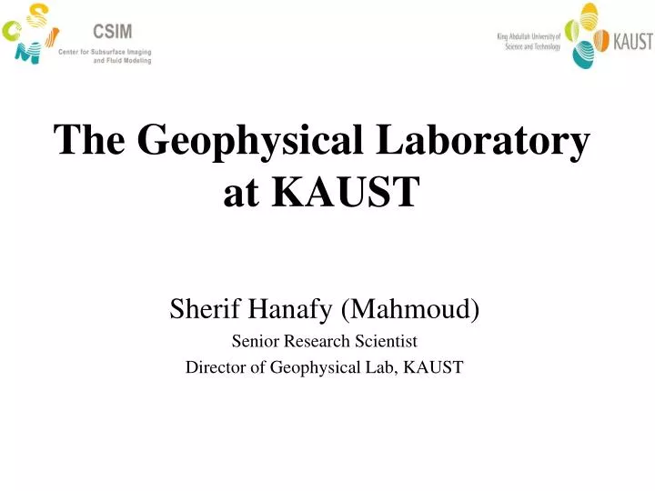 the geophysical laboratory at kaust