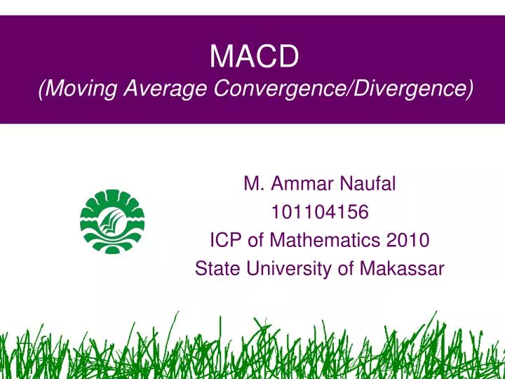 macd moving average convergence divergence