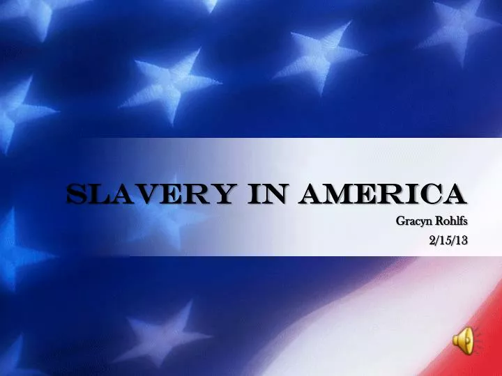 slavery in america