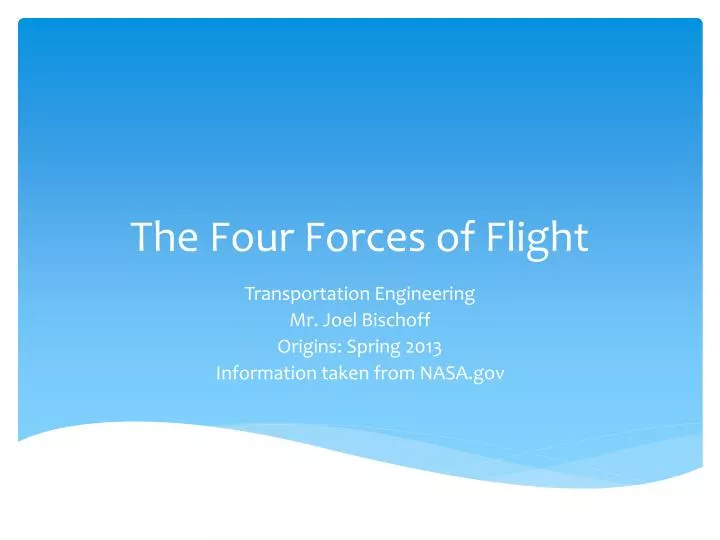 the four forces of flight