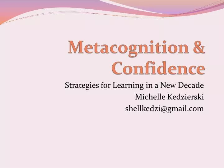 metacognition confidence