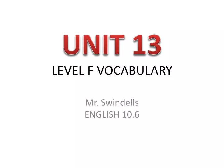 level f vocabulary