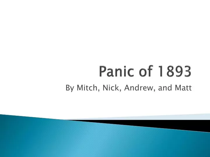 panic of 1893