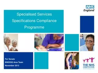 Specialised Services Specifications Compliance Programme