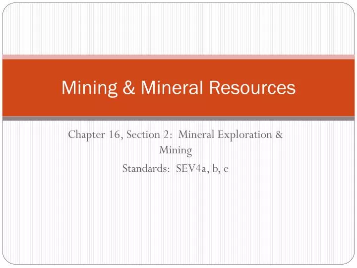 mining mineral resources