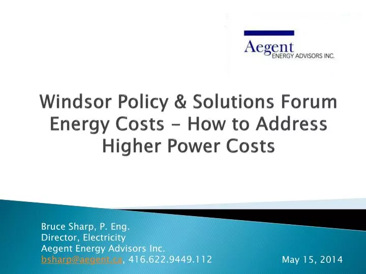 windsor policy solutions forum energy costs how to address higher power costs