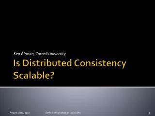 Is Distributed Consistency Scalable?