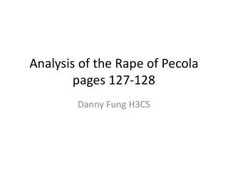 Analysis of the Rape of Pecola pages 127-128