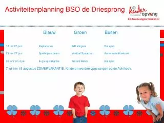 activiteitenplanning bso de driesprong