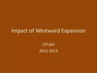 Impact of Westward Expansion