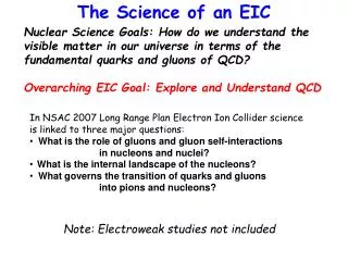 The Science of an EIC