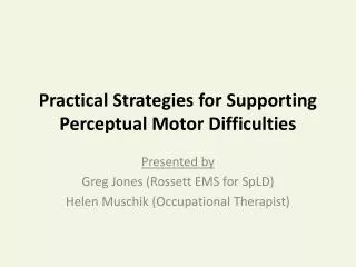 Practical Strategies for Supporting Perceptual Motor Difficulties