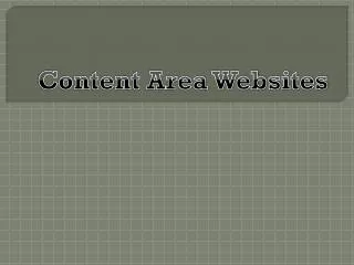 Content Area Websites