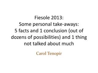 Carol Tenopir