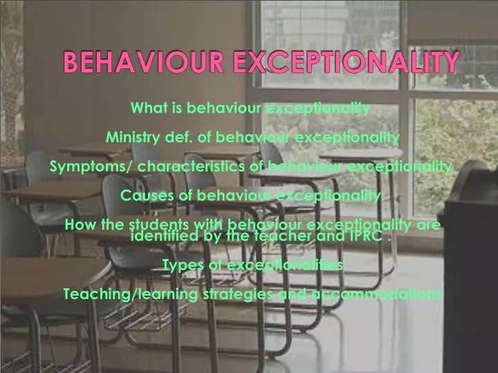 behaviour exceptionality