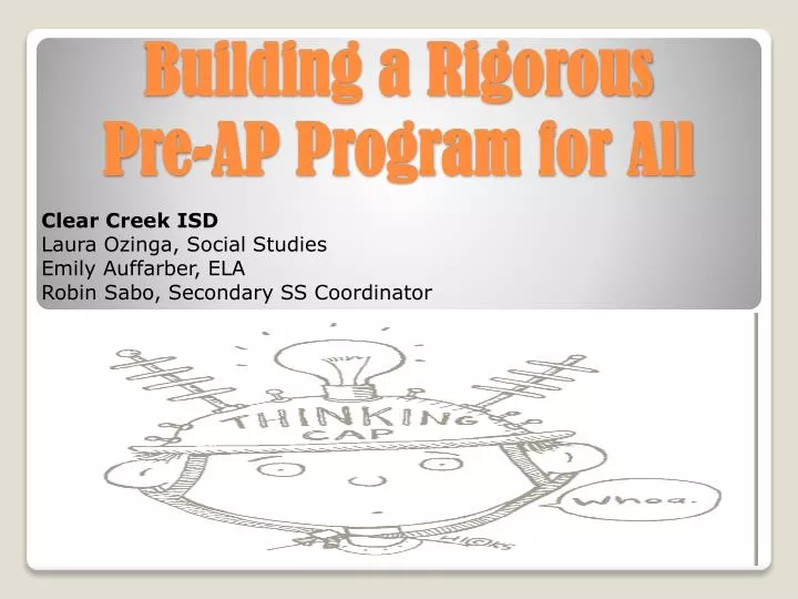 building a rigorous pre ap program for all