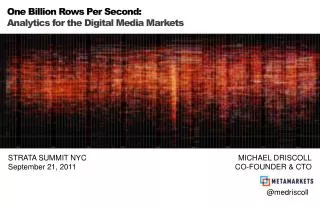One Billion Rows Per Second: Analytics for the Digital Media Markets