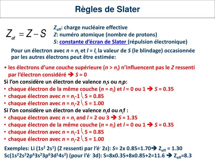 r gles de slater