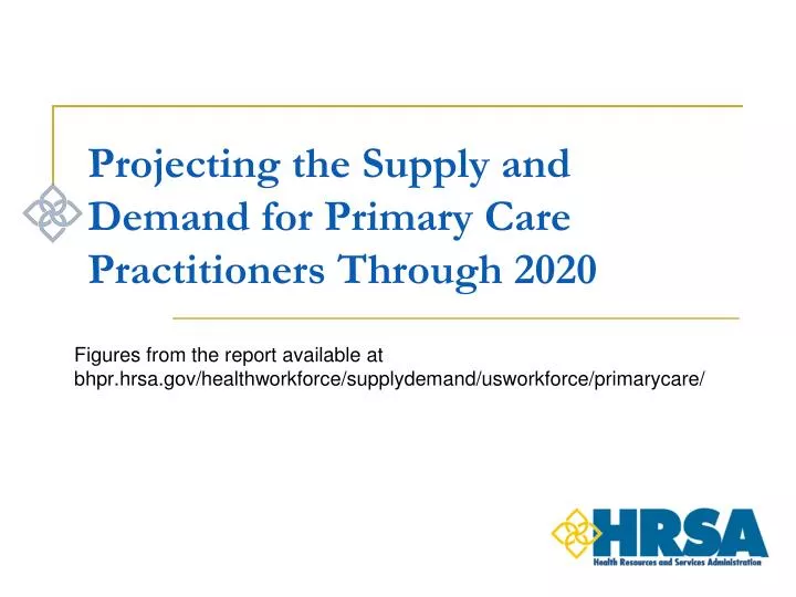projecting the supply and demand for primary care practitioners through 2020
