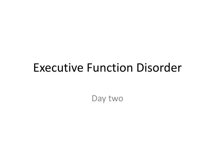 executive function disorder