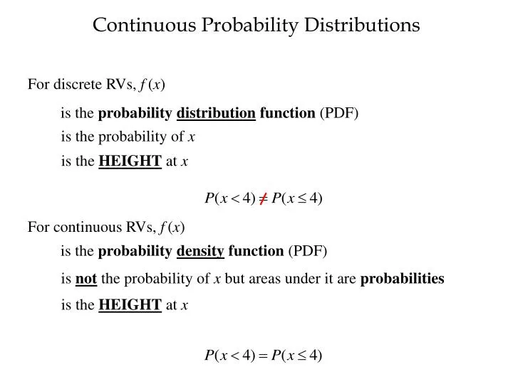 continuous probability distributions