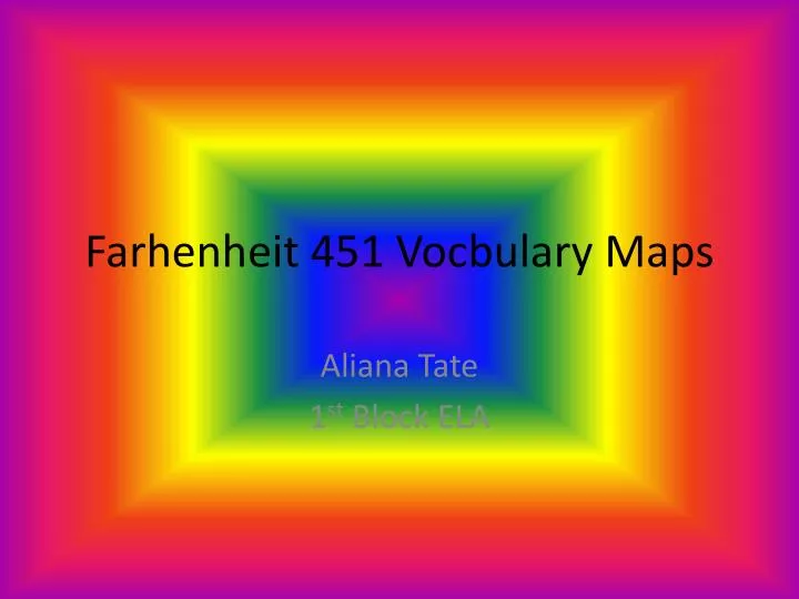 farhenheit 451 vocbulary maps