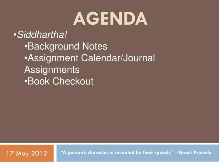 agenda