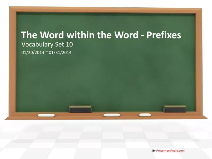 the word within the word prefixes