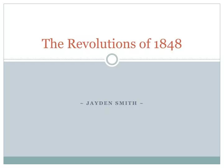 the revolutions of 1848
