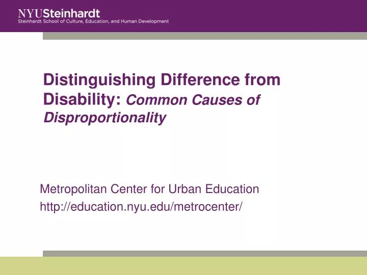 distinguishing difference from disability common causes of disproportionality