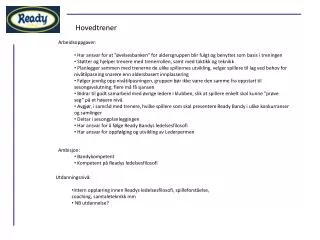 hovedtrener
