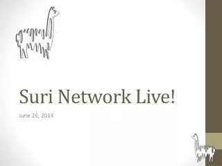 Suri Network Live!
