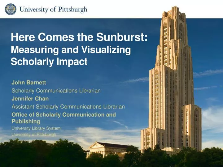 here comes the sunburst measuring and visualizing scholarly impact