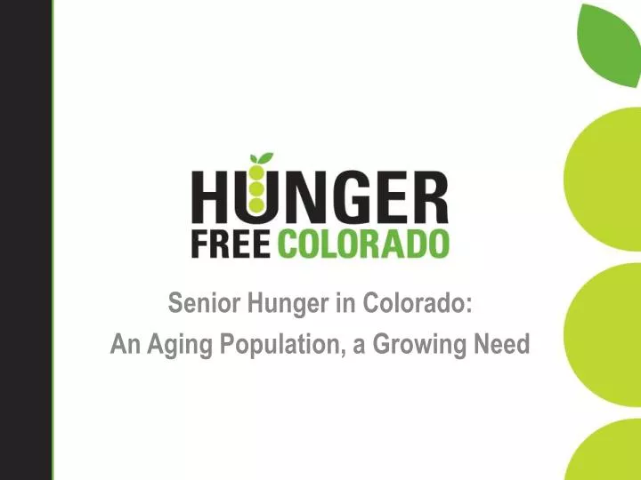 senior hunger in colorado an aging population a growing need