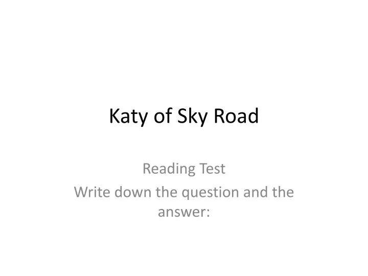 katy of sky road