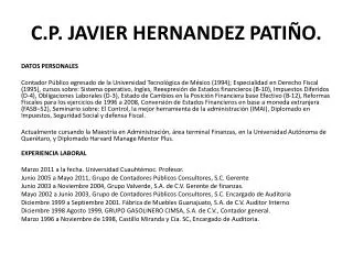 c p javier hernandez pati o